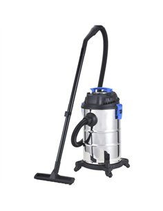 Multi-use Stainless Steel Wet &amp Dry Vacuum Cleaner with External Power Socket 30L 1200W | Stalwart DA-BJ1922A