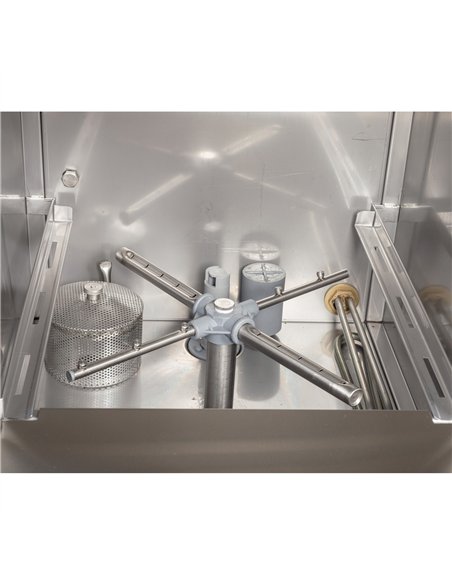 Commercial Undercounter Glasswasher with 400mm Basket and Rinse &amp Detergent Pump | Stalwart DA-EVW16 - MADE IN EUROPE