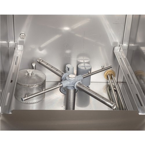 Commercial Undercounter Glasswasher with 400mm Basket and Rinse, Detergent &amp Drain Pump | Stalwart DA-EVW18 - MADE IN EUROPE