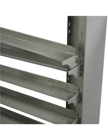 Commercial GN Pan Rack Stainless Steel 7 Layers Mobile with Wheels Fits 400×600 mm Pans | Stalwart DA-BCF95
