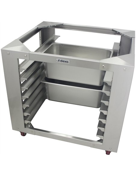 Commercial GN Pan Rack Stainless Steel 7 Layers Mobile with Wheels Fits 530×325 mm Pans| Stalwart DA-BCF95N