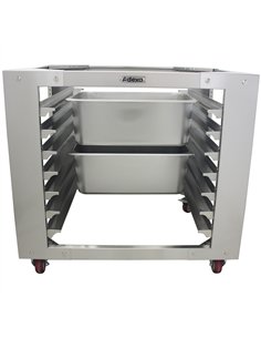 Commercial GN Pan Rack Stainless Steel 7 Layers Mobile with Wheels Fits 530×325 mm Pans| Stalwart DA-BCF95N 2