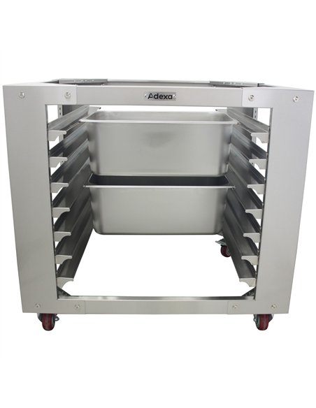 Commercial GN Pan Rack Stainless Steel 7 Layers Mobile with Wheels Fits 530×325 mm Pans| Stalwart DA-BCF95N