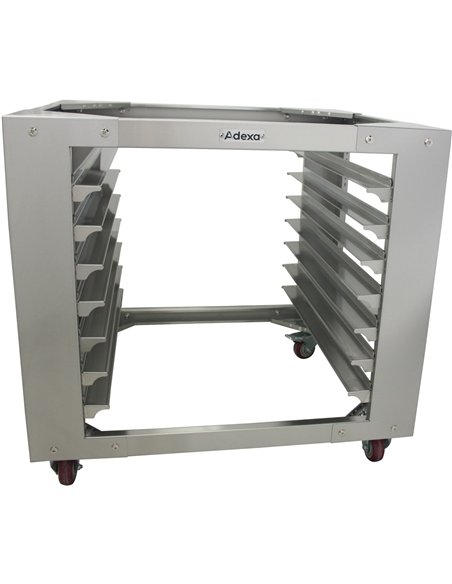 Commercial GN Pan Rack Stainless Steel 7 Layers Mobile with Wheels Fits 530×325 mm Pans| Stalwart DA-BCF95N