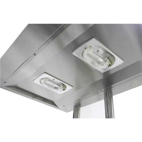 Commercial Floor Standing Food &amp Chip Scuttle Warmer Stainless Steel Heated with Explosion-Proof Heat Lamp 700×610×1530 mm| S