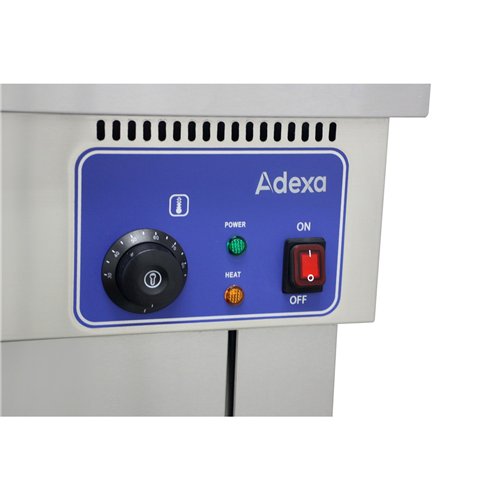 Commercial Floor Standing Food &amp Chip Scuttle Warmer Stainless Steel Heated with Explosion-Proof Heat Lamp 700×610×1530 mm| S