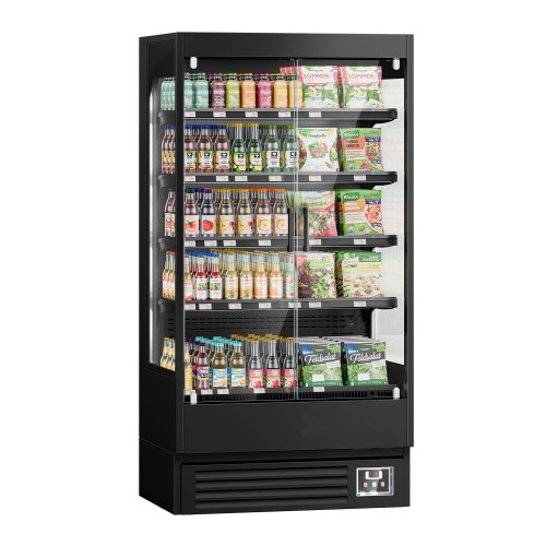Multideck Refrigerated Display Cabinet 1002 mm - 440 litres - 2 frameless glass doors 4 shelves