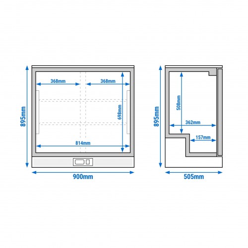 Double Sliding Door Back Bar Cooler...