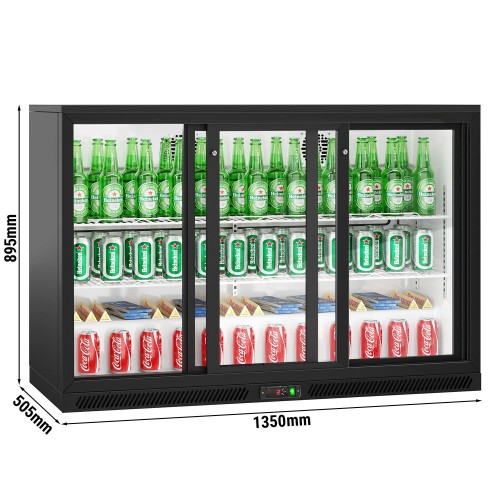 Back Bar Cooler 3 Sliding Doors 320...