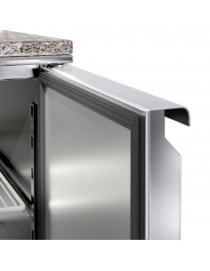 Pizza Prep Table 3 doors Stainless steel Pizza top 8xGN1/6 Depth 700mm | Stwalwart DA-THPS903 2