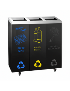 3 Bay Recycling Bin Station...