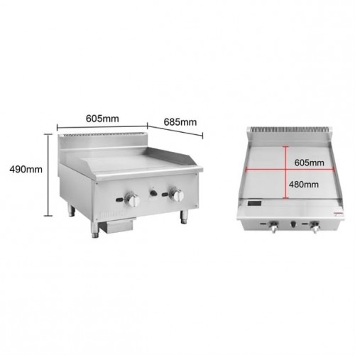 Buffalo Gas Griddle 600mm 15kW | 2...