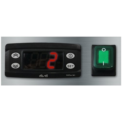 Saladette Prep Counter with Glass top 1365x700x1350mm 3 doors | Stalwart DA-THS903CG