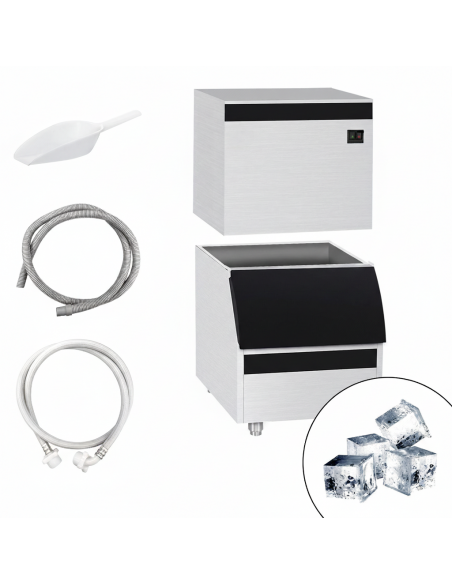 Commercial High Output Ice Cube Machine 450kg/24h | Stalwart CIM450 High Output Ice Cubes