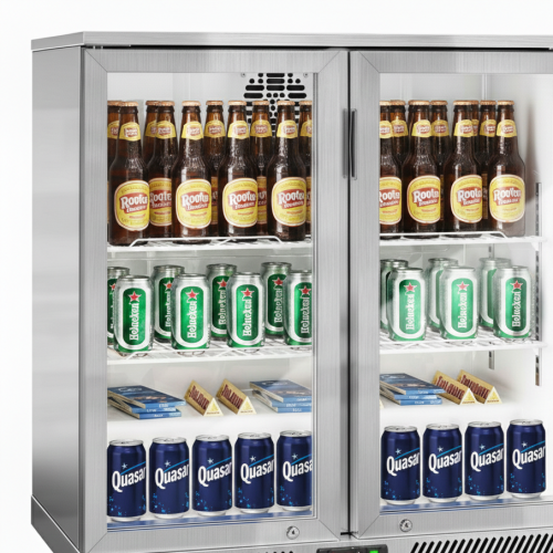 Pro Back bar cooler 2 hinged doors 220 litres Stainless steel | DA-SSBC02PP