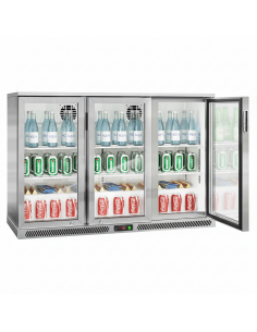 Pro Back Bar Bottle Cooler 3 hinged doors 312 litres Stainless steel |