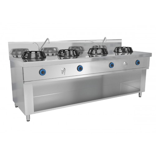 Commercial 4 Burner  Chinese Wok Gas...