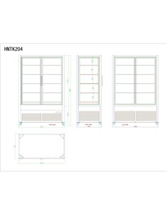 Commercial Upright Chilled Display Case 5 Glass Shelves 1250x695x1900mm Black | Stalwart DA-HNTK204BLACK 2