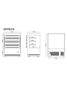 Commercial Upright Chilled Display Case 3 Glass Shelves 1000x740x1380mm Black | Stalwart DA-HNTK218BLACK 2