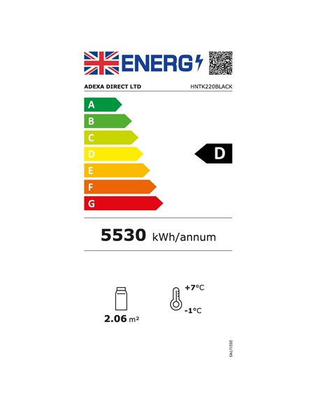Commercial Upright Chilled Display Case 3 Glass Shelves 1300x740x1380mm Black | Stalwart DA-HNTK220BLACK