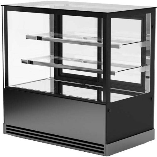 Display Showcase Merchandiser Fridge 355 Litres 2 Shelves 1000×700×1200mm Black | Stalwart DA-HL1000ER2B
