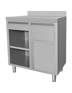 Commercial Stainless Steel Tall Coffee Station Table with Drawer 1000×600×1150mm | Stalwart DA-VC106FBU 2