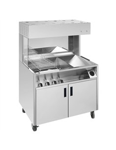 Commercial Electrical Food &amp Chips Warmer Station FW10 Stainless Steel 1000x700x1560mm | Stalwart DA-FW10