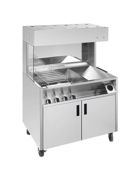 Commercial Electrical Food &amp Chips Warmer Station FW10 Stainless Steel 1000x700x1560mm | Stalwart DA-FW10