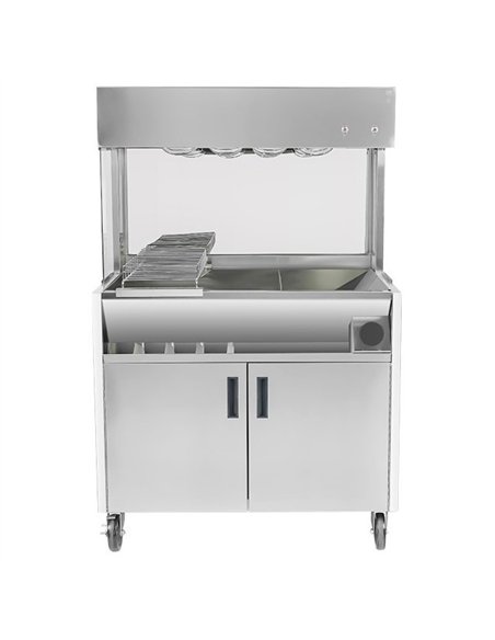 Commercial Electrical Food &amp Chips Warmer Station FW10 Stainless Steel 1000x700x1560mm | Stalwart DA-FW10