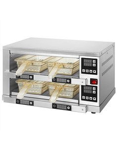 2-Layer Holding Cabinet RB24S Stainless Steel 4 Trays 560x440x320mm | Stalwart DA-RB24S