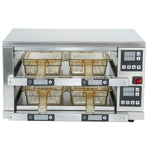2-Layer Holding Cabinet RB24S Stainless Steel 4 Trays 560x440x320mm | Stalwart DA-RB24S