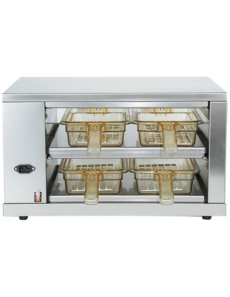 2-Layer Holding Cabinet RB24S Stainless Steel 4 Trays 560x440x320mm | Stalwart DA-RB24S
