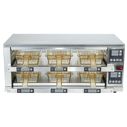 2-Layer Holding Cabinet RB26S Stainless Steel 6 Trays 750x440x320mm | Stalwart DA-RB26S