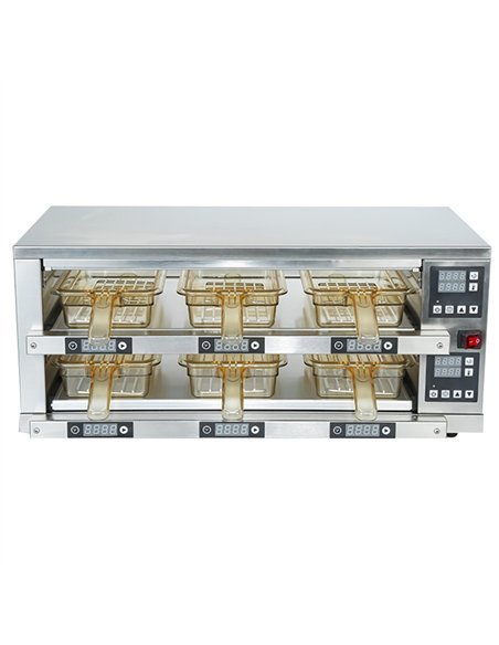 2-Layer Holding Cabinet RB26S Stainless Steel 6 Trays 750x440x320mm | Stalwart DA-RB26S