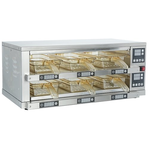 2-Layer Holding Cabinet RB26S Stainless Steel 6 Trays 750x440x320mm | Stalwart DA-RB26S
