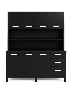 Heavy Duty Steel Upright Storage Cabinet with 7 Doors and 3 Drawers, 1900x1600mm Black | Stalwart DA-JYKM04