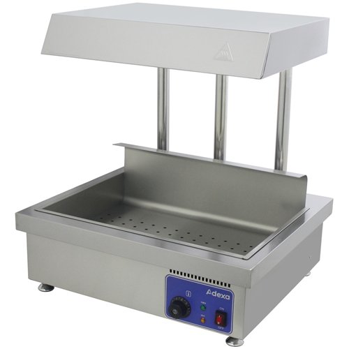 Commercial Stainless Steel Chip Warmer Station with Explosion-Proof Lamp and Thermostat, 700x630x760mm | Stalwart DA-PFW1T2