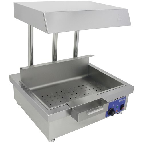 Commercial Stainless Steel Chip Warmer Station with Explosion-Proof Lamp and Thermostat, 700x630x760mm | Stalwart DA-PFW1T2
