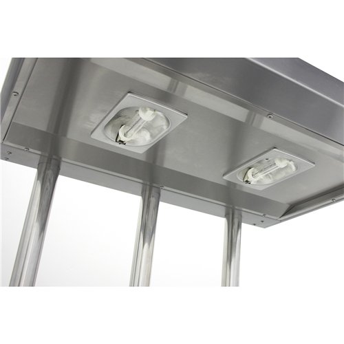 Commercial Stainless Steel Chip Warmer Station with Explosion-Proof Lamp and Thermostat, 700x630x760mm | Stalwart DA-PFW1T2
