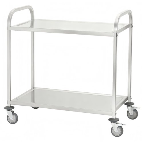 Commercial 2‑Tier Stainless Steel Serving Trolley 750×400×835 mm| Stalwart DA-JSN206