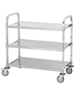 Commercial 3‑Tier Stainless Steel Serving Trolley 750×400×835 mm| Stalwart DA-JSN212