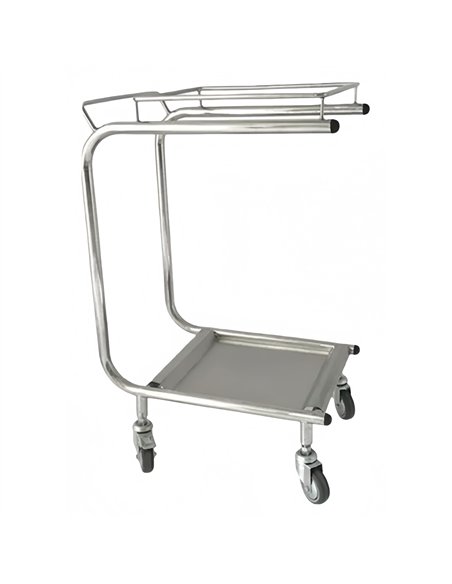 Commercial Stainless Steel Trash Bag Holder Cart 505×355×800 mm| Stalwart DA-JSN214