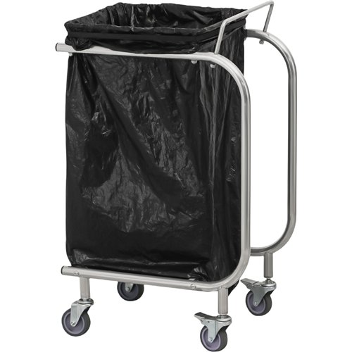 Commercial Stainless Steel Trash Bag Holder Cart 505×355×800 mm| Stalwart DA-JSN214