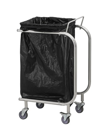 Commercial Stainless Steel Trash Bag Holder Cart 505×355×800 mm| Stalwart DA-JSN214
