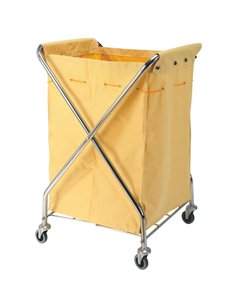 Stainless Steel X‑Type Folding Laundry Trolley 700×670×1040 mm| Stalwart DA-JSN218