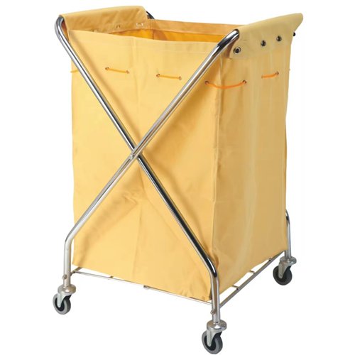 Stainless Steel X‑Type Folding Laundry Trolley 700×670×1040 mm| Stalwart DA-JSN218