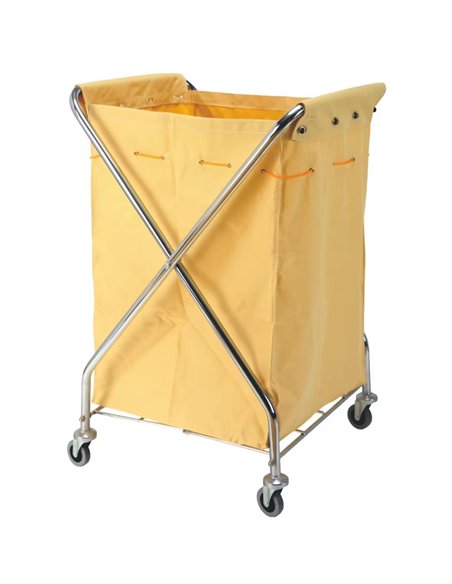 Stainless Steel X‑Type Folding Laundry Trolley 700×670×1040 mm| Stalwart DA-JSN218