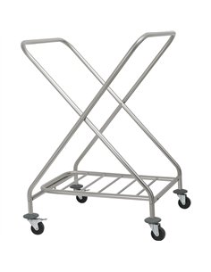 Stainless Steel X‑Type Folding Laundry Trolley 700×670×1040 mm| Stalwart DA-JSN218 2
