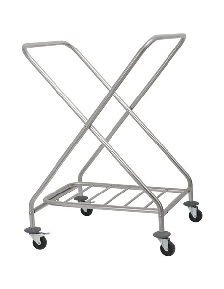 Stainless Steel X‑Type Folding Laundry Trolley 700×670×1040 mm| Stalwart DA-JSN218