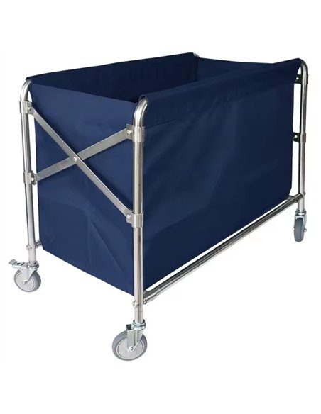Commercial Stainless Steel Folding Laundry Trolley 870×520×780 mm| Stalwart DA-JSN222